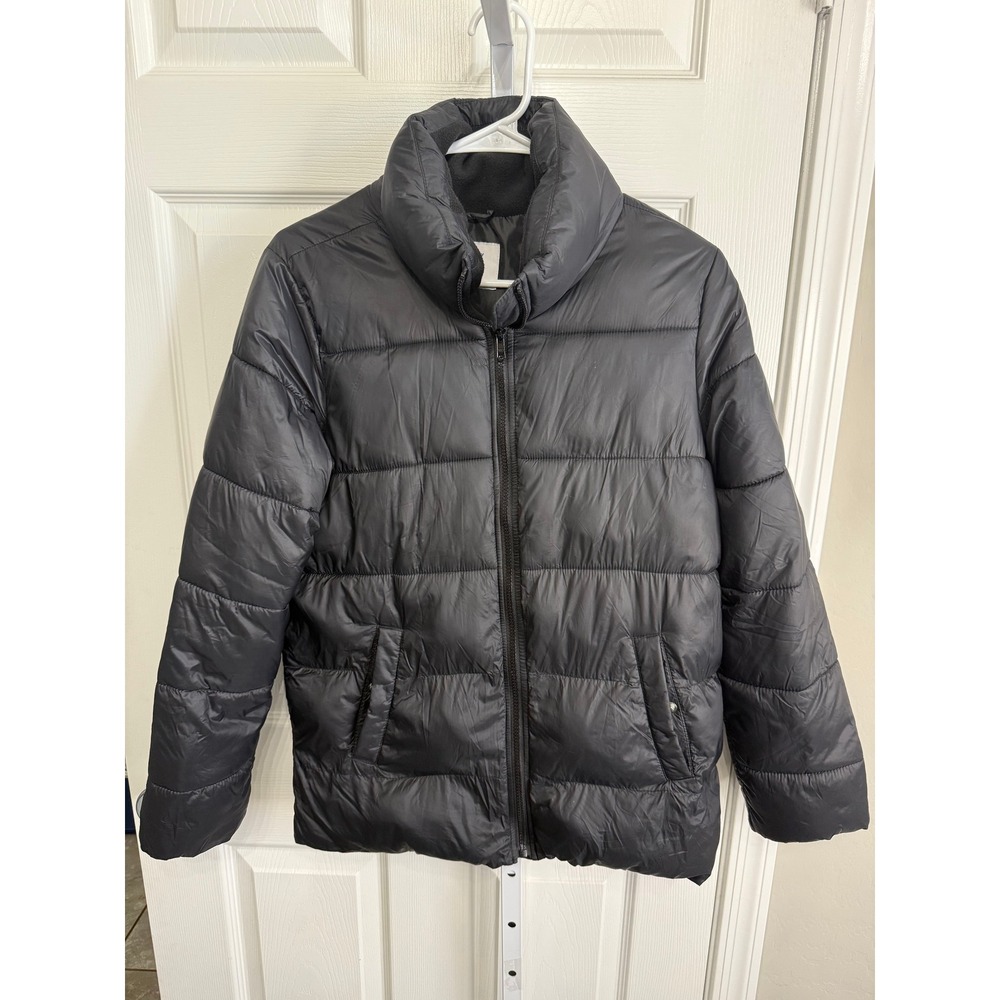 Old Navy Womens‎ Black Puffer Jacket Size Small Full Zip Up Coat With Pockets